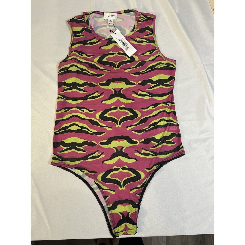 Terra Body Sleeveless Scoop Neck Bodysuit Women's Size Medium
